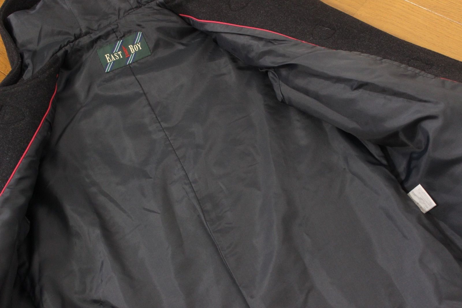 73【極美品】イーストボーイ ダッフルコート 9 ダークグレー M EAST