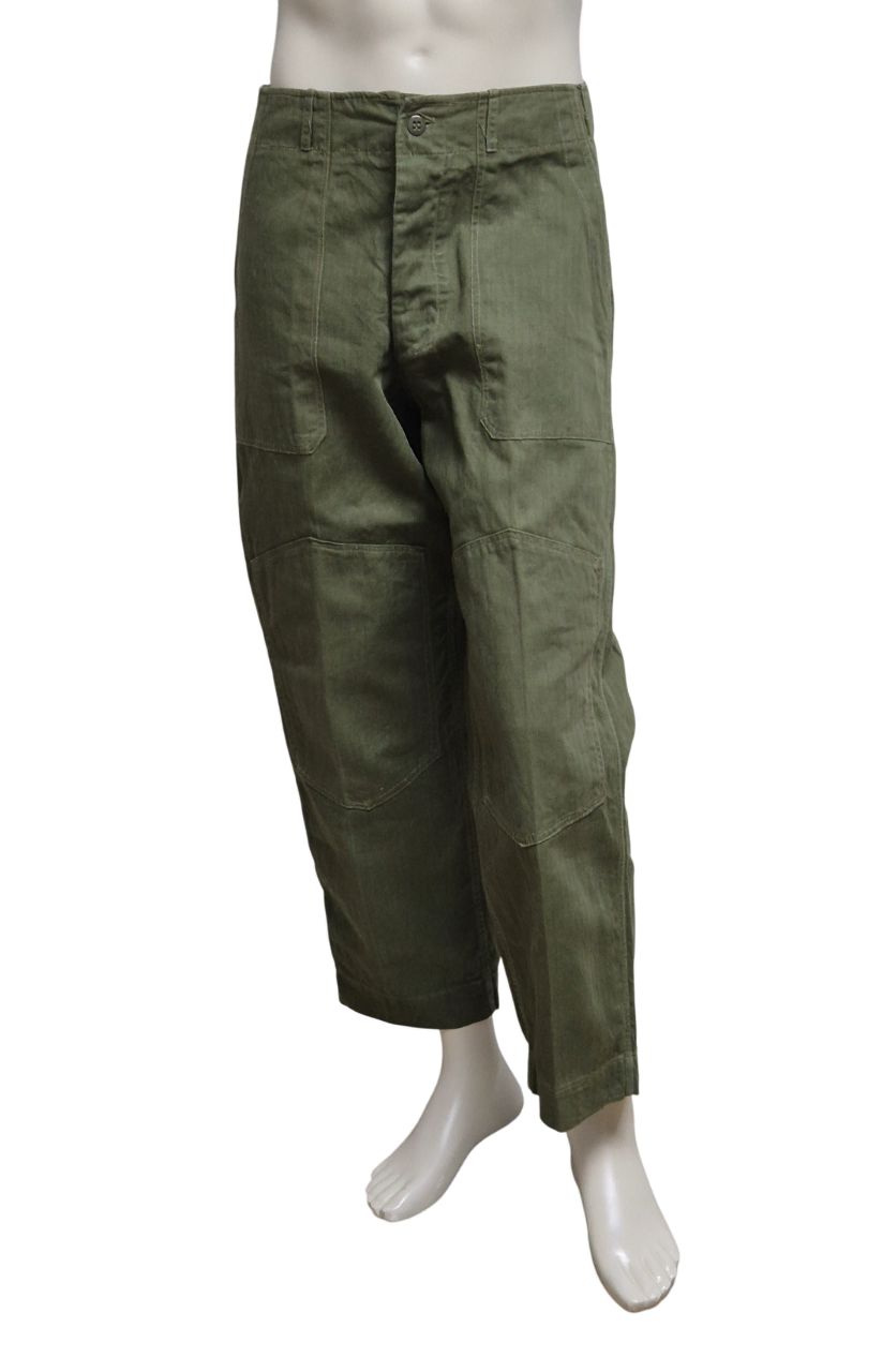 ミリタリー 旧モデル 70年代 HBT 無地 戦闘服 ズボン ボトムス M