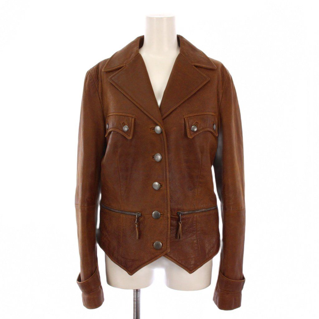 ✨美品✨マックスマーラ スエードレザージャケット ブラウン マックスマーラ MAX MARA レザージャケット ライダースジャケット I42