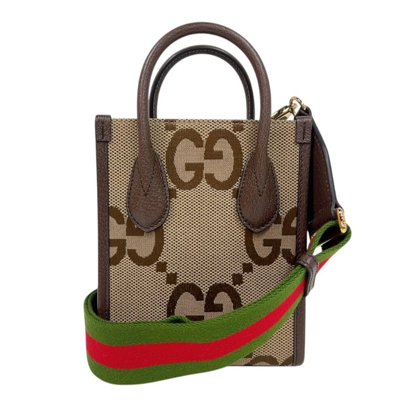 グッチ GUCCI ジャンボGGミニトートバッグ 699406 ブラウン ゴールド