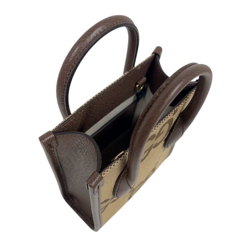 グッチ GUCCI ジャンボGGミニトートバッグ 699406 ブラウン ゴールド