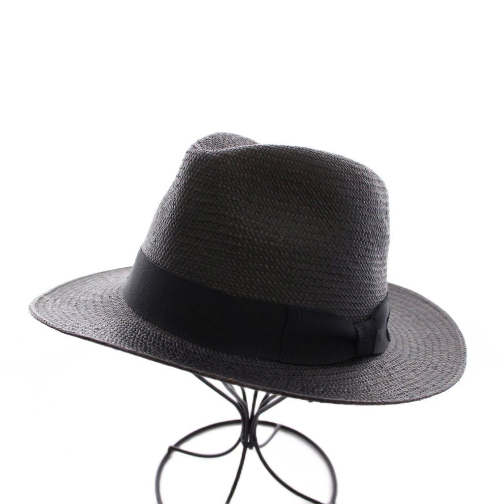 ステットソン STETSON 帽子 パナマハット ストローハット 麦わら帽子 つば広 61 cm 黒 ブラック SE 601-21 S 00 |YM