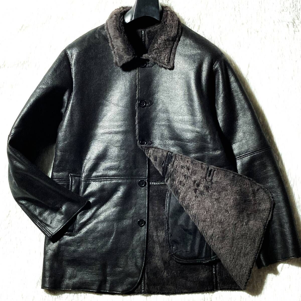 FIRST DOWN☆冬のラグジュアリー優雅☆光沢&クラック加工 フェイク