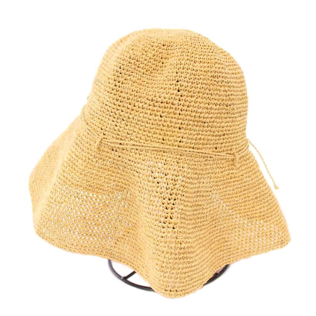 さんご❗️HELEN KAMINSKI 麦わら帽子 ブラック/ベージュ Helen Kaminski Classic 5 Raffia Sun Hat | Neiman Marcus