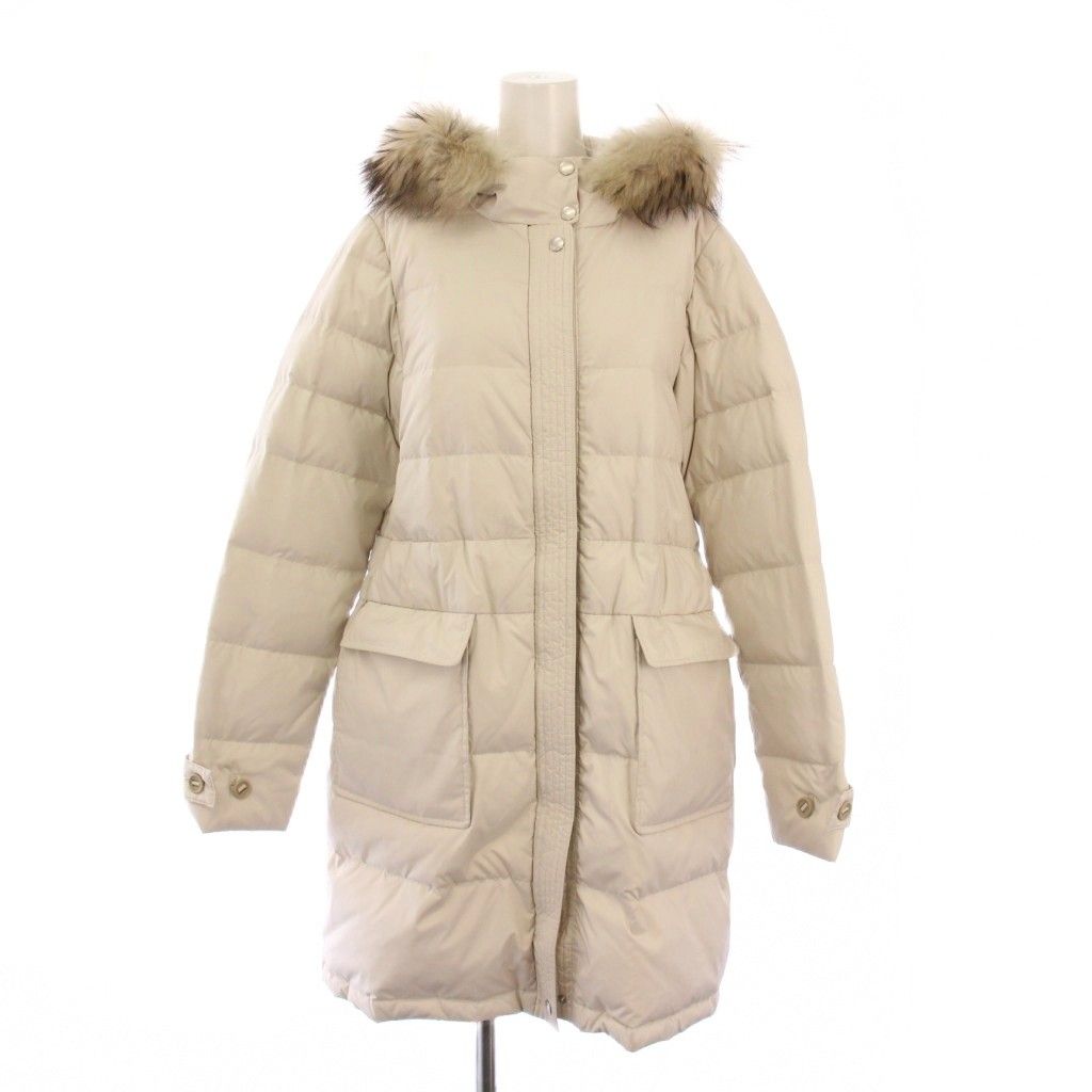 セオリー Theory ダウンコート アウター ロング丈 ラクーンファー 装飾