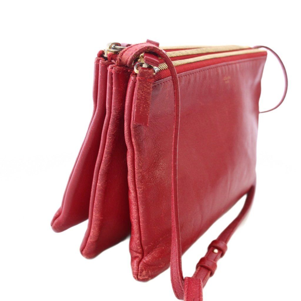 セリーヌ CELINE フィービー期 トリオラージ ショルダーバッグ レザー