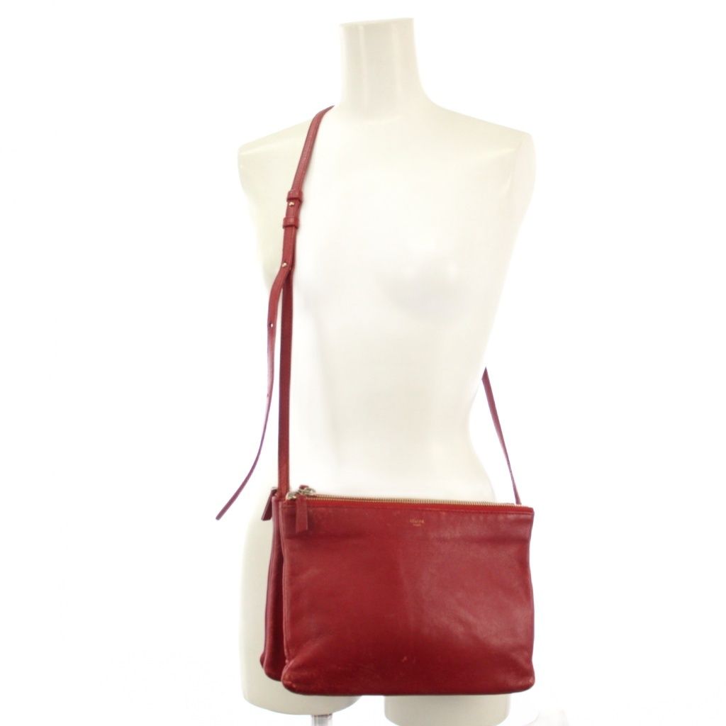 セリーヌ CELINE フィービー期 トリオラージ ショルダーバッグ レザー