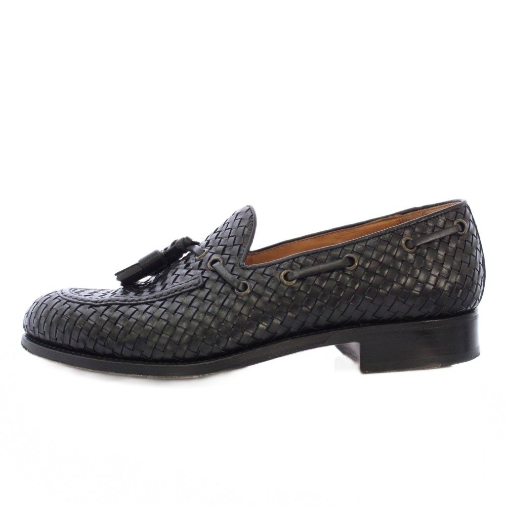 カルミナ CARMINA タッセル ローファー レザー 編み込み 6 黒 TK