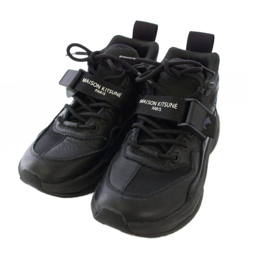 MAISON KITSUNE メゾンキツネ BLANDBLACK 黒 スニーカー 楽天市場】【アウトレット】メゾンキツネ MAISON KITSUNE スニーカー