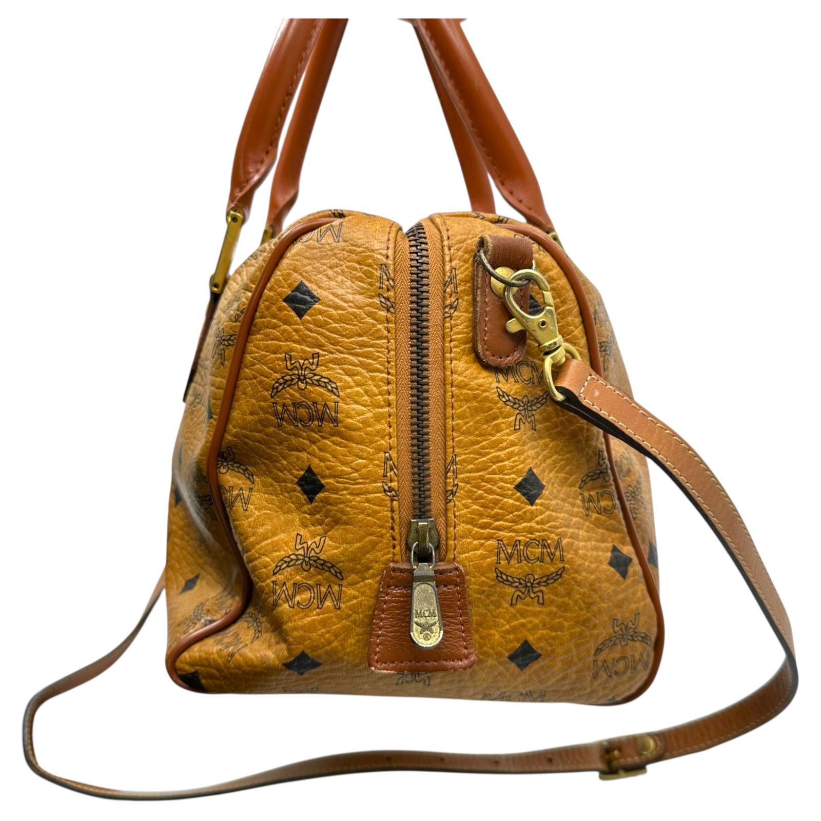 MCM エムシーエム ヴィンテージ ヴィセトス レザー ボストンバッグ MCM エムシーエム ミニボストン 2way ショルダー ヴィセトス MCM