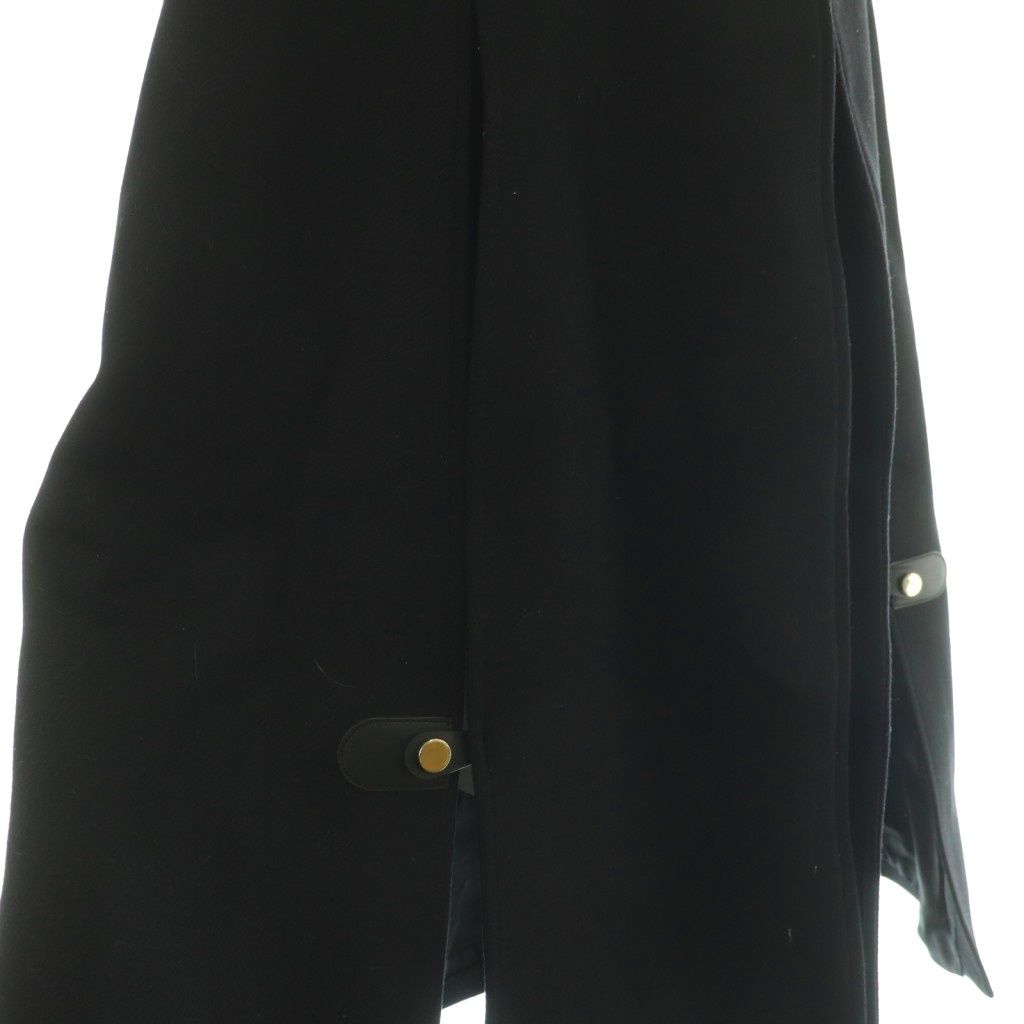 ザラ ZARA MANTECO バックルケープ コート ポンチョ ブラック /MY □OS