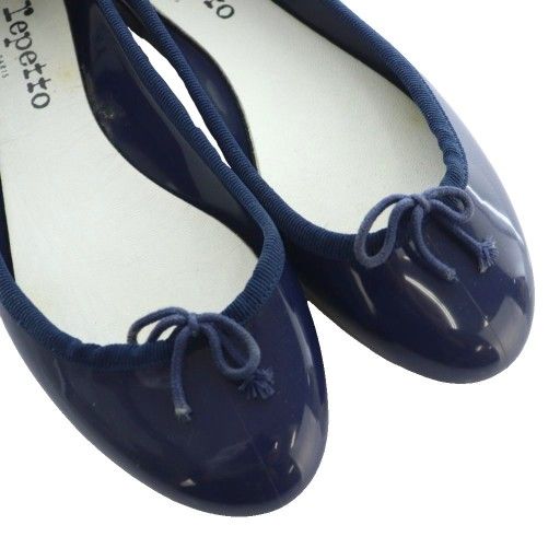 レペット Repetto バレエシューズ エナメル 37 紺 ネイビー /SS □OS