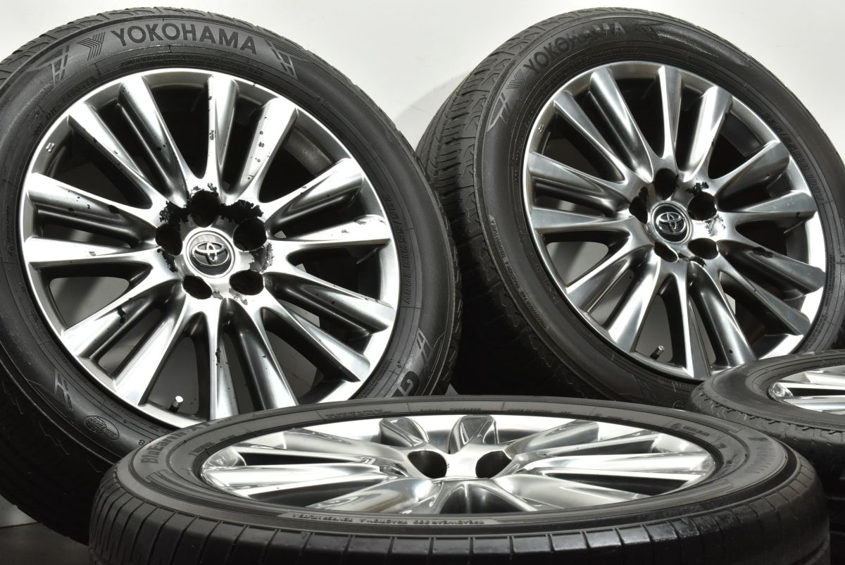 良好品 トヨタ 60 ハリアー 18 in 7 5 J 45 PCD 114 3 ヨコハマ 235 55 R ノーマル戻し RAV 4 ヴァンガード 流用