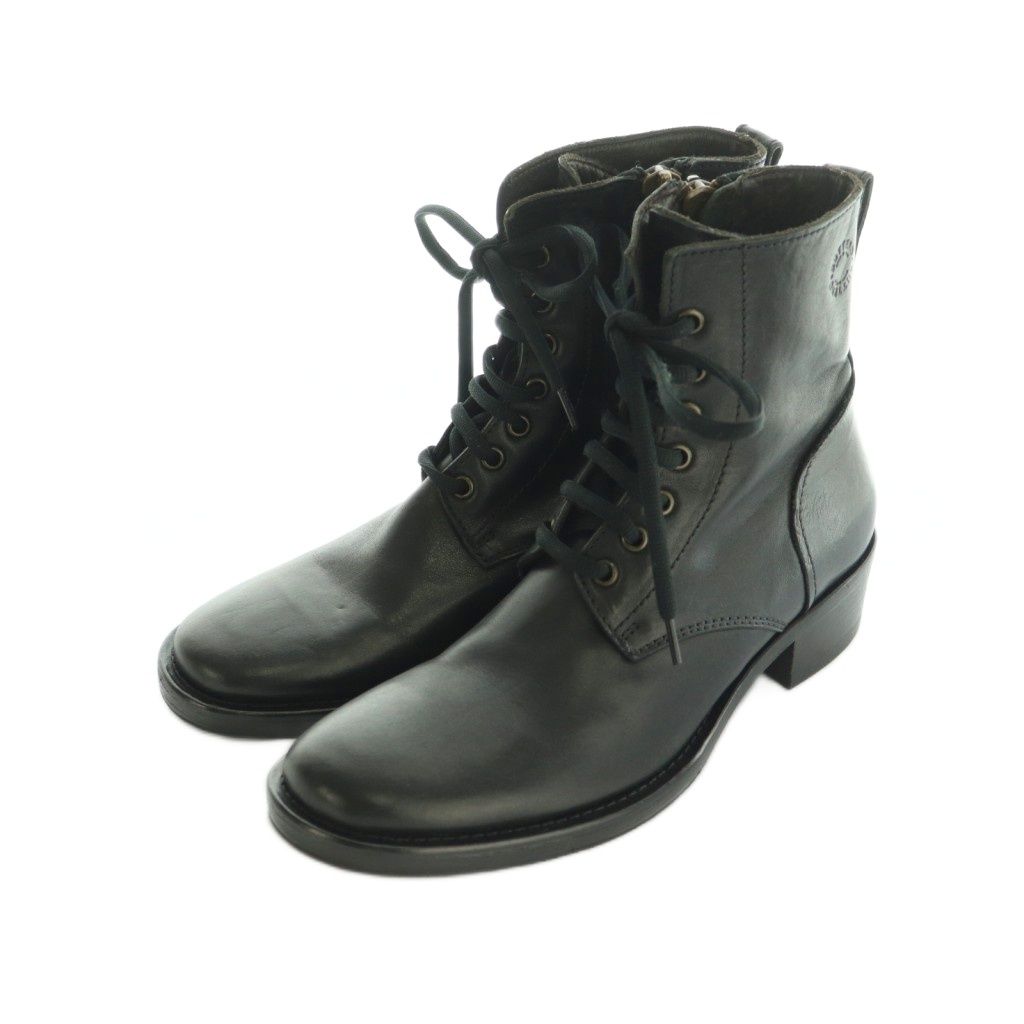 配送 ブッテロ BUTTERO サイドジップ ショートブーツ レースアップ