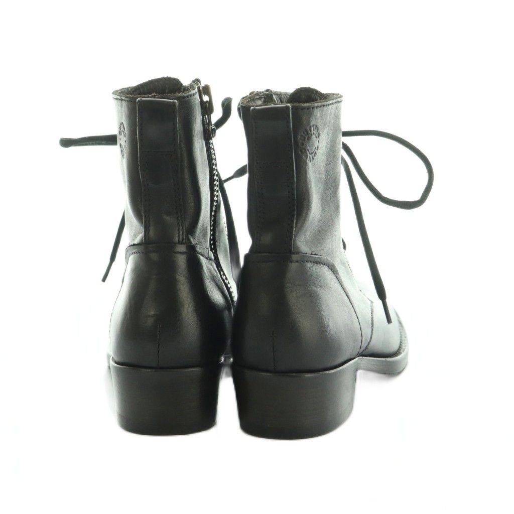 配送 ブッテロ BUTTERO サイドジップ ショートブーツ レースアップ