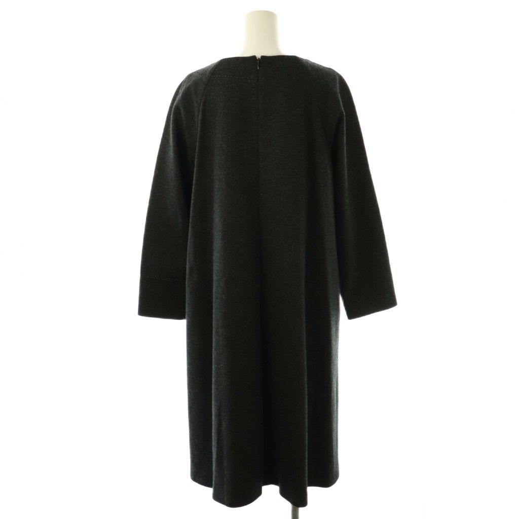 アドーア ADORE ウールスムース2Aラインワンピース 長袖 ロング 38