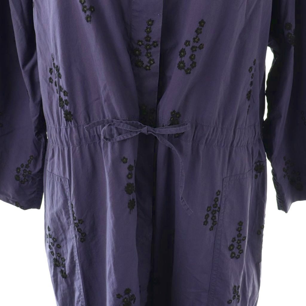 ヌキテパ NE QUITTEZ PAS! ポフリンフラワーシャツワンピース 長袖