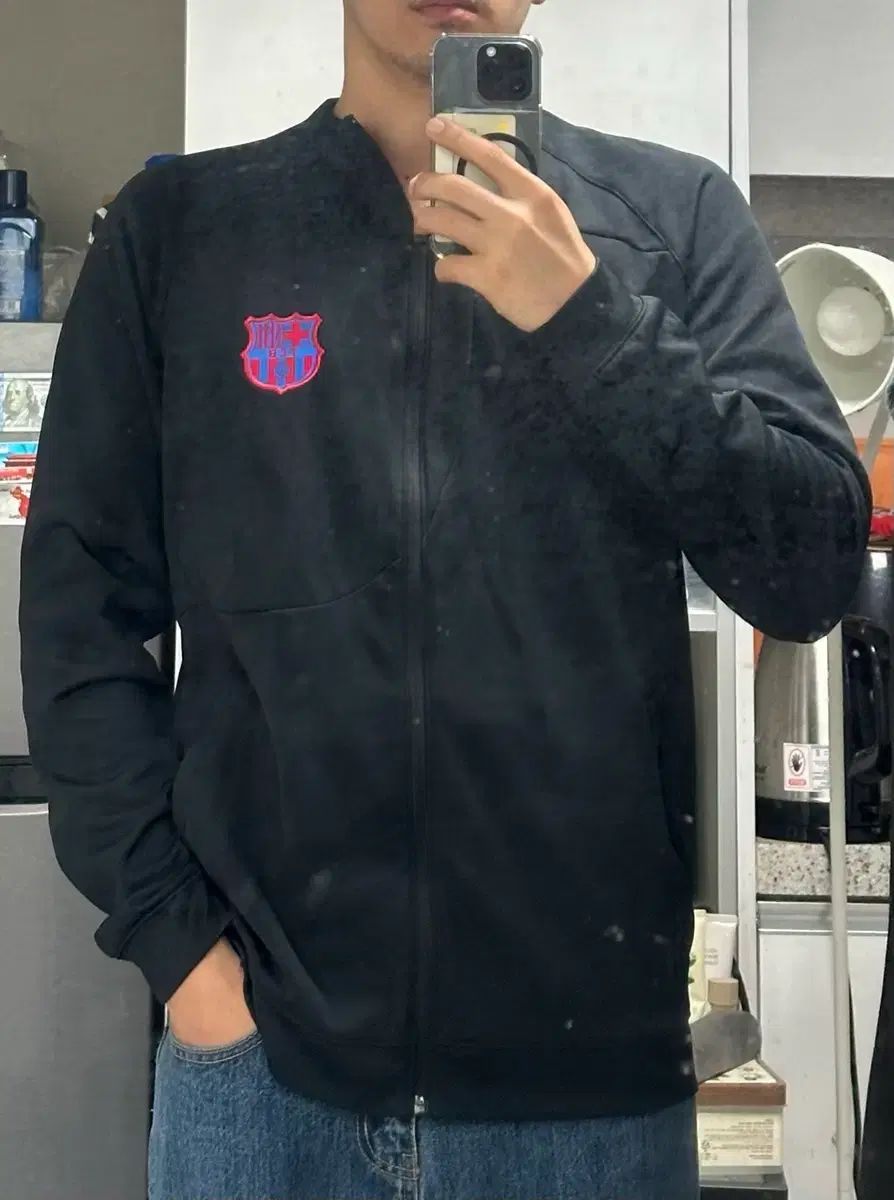 NIKE バルセロナ ジャージ ジップアップ 起毛 コレクション ブラック