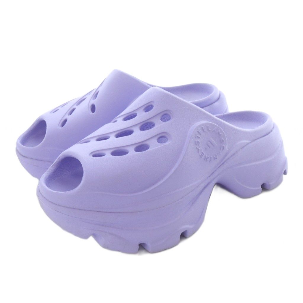 アディダス バイ ステラマッカートニー adidas by Stella McCartney クロッグサンダル 24.5 cm 紫 パープル gw 2048