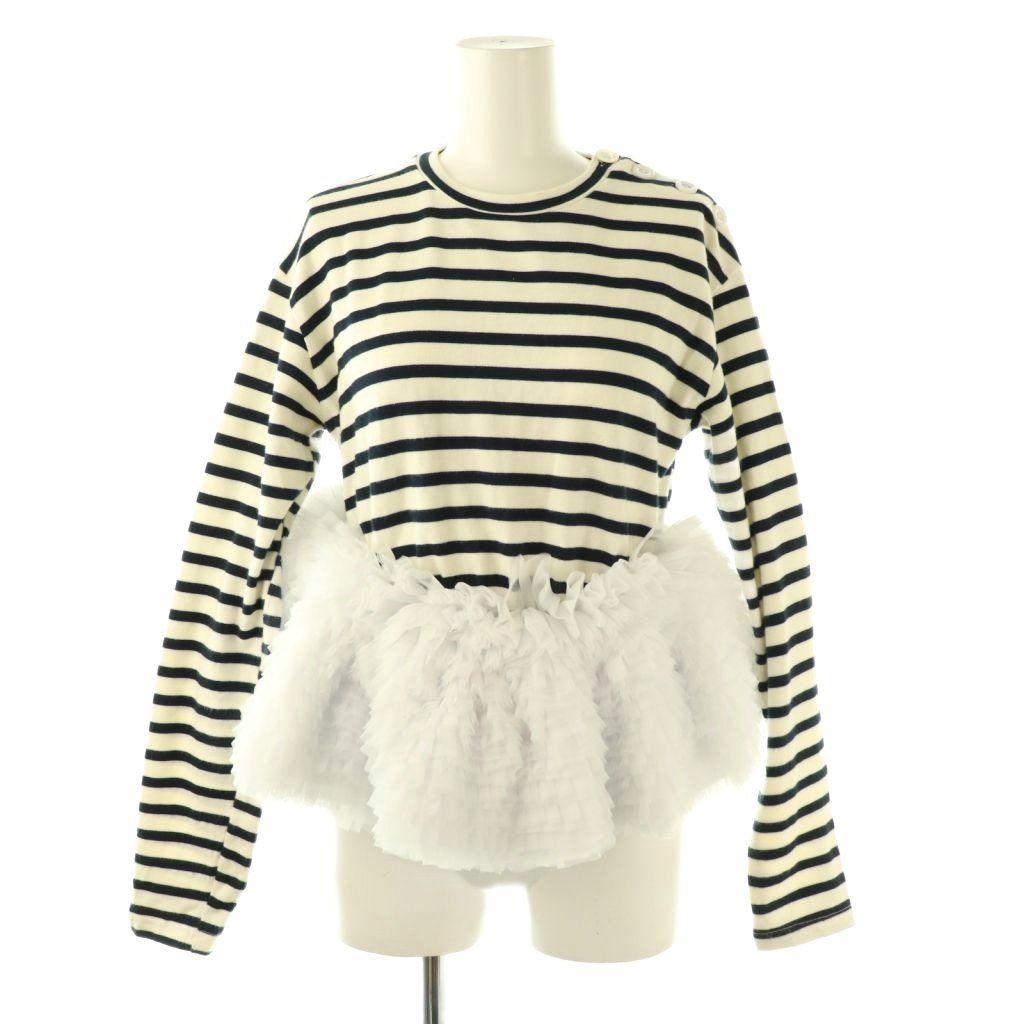 ビビィ Bibiy. FRANCINE TULLE TOP カットソー ボーダー チュール F