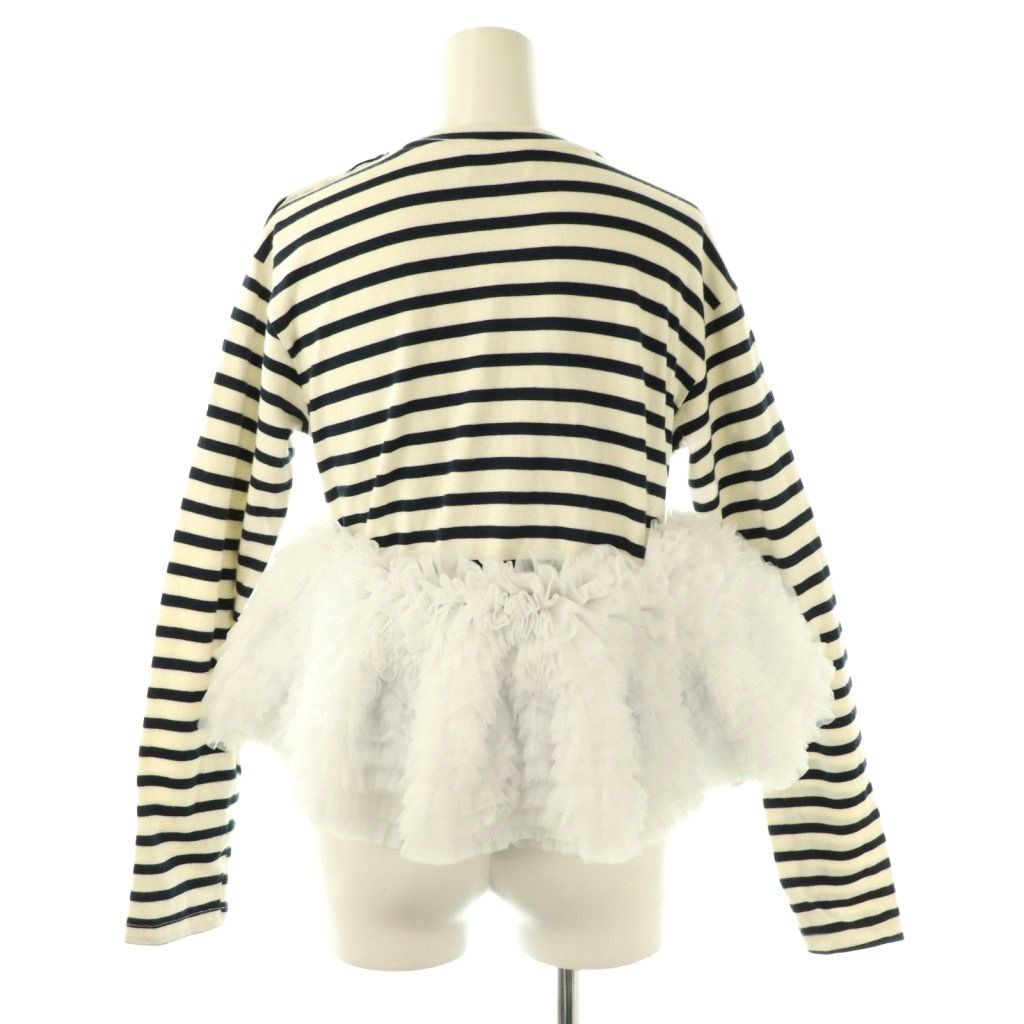 ビビィ Bibiy. FRANCINE TULLE TOP カットソー ボーダー チュール F ネイビー ホワイト HK OS