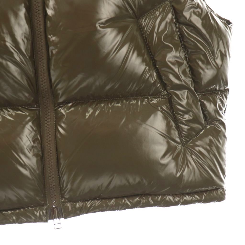  スピックアンドスパン 24 AW グロッシーダウンベスト ジップアップ カーキ DF OS ダウンベスト キルティングベスト ジャケット アウター