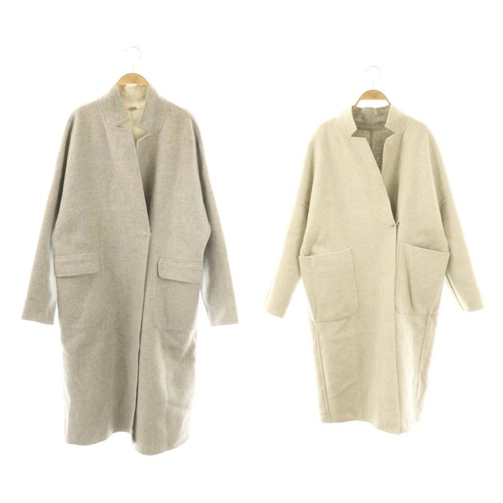 ミューズ ドゥーズィエム クラス MUSE de Deuxieme Classe ウールチェスターコート アウター リバーシブル オフホワイト グレー |DO OS