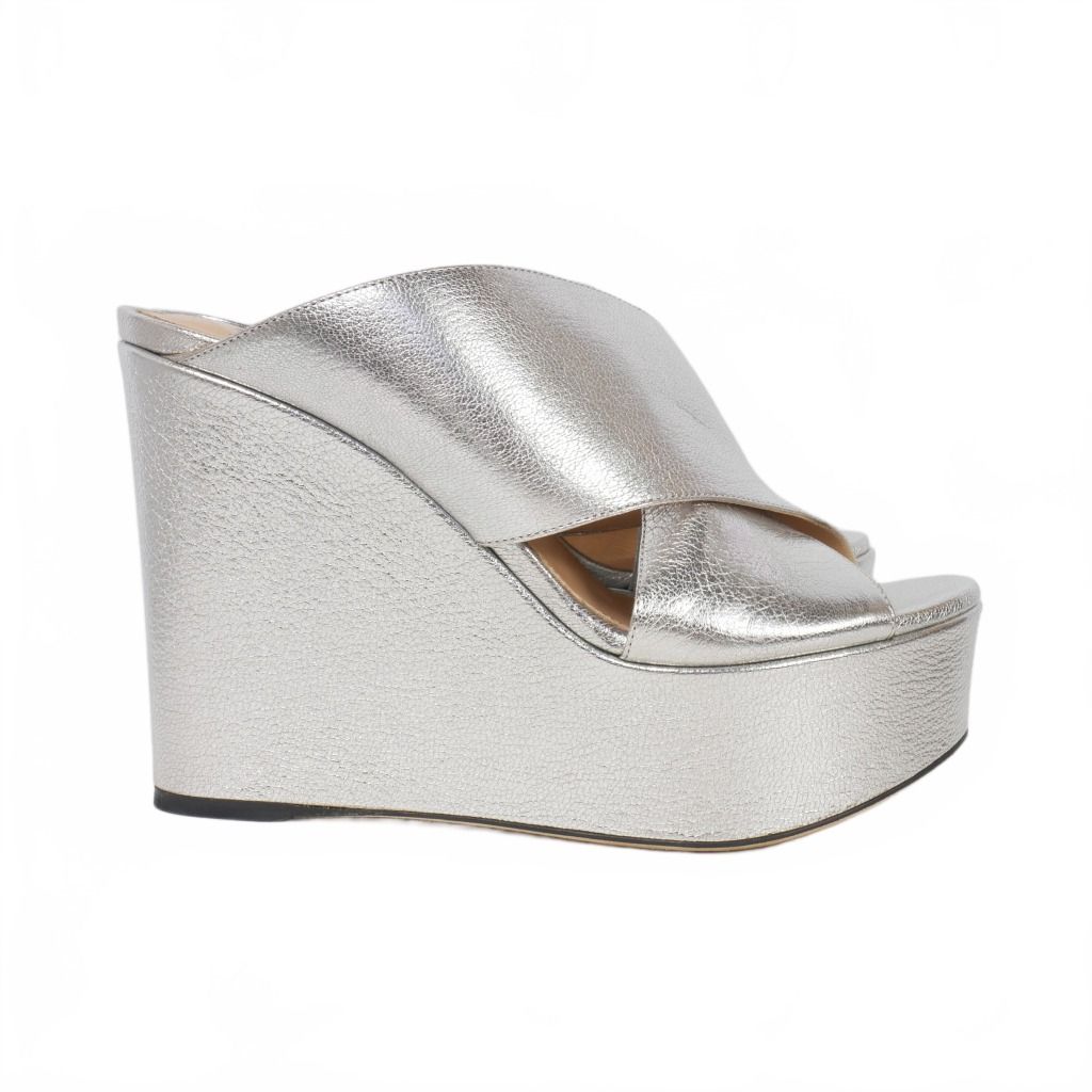 セルジオロッシ Sergio rossi クロスストラップ ウェッジ サンダル