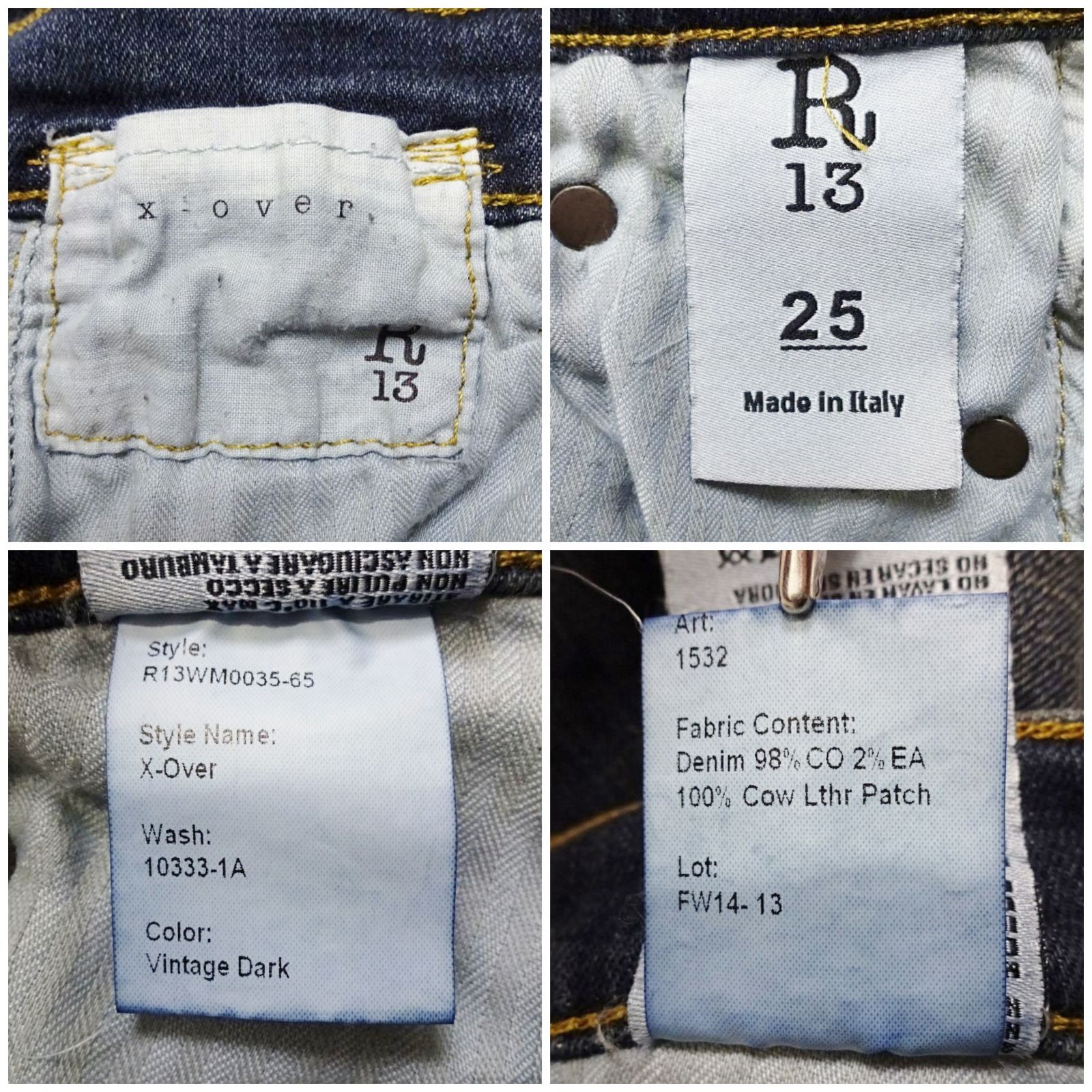 クロスオーバースキニーデニム ストレッチ