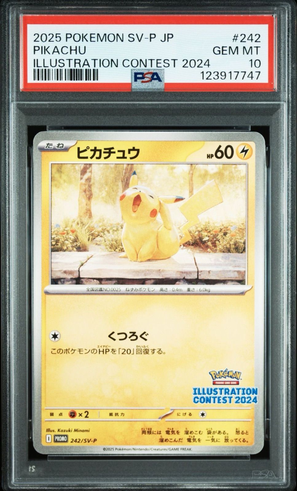 ピカチュウ】5連番 PSA10 PROMO イラストレーション コンテスト 2024