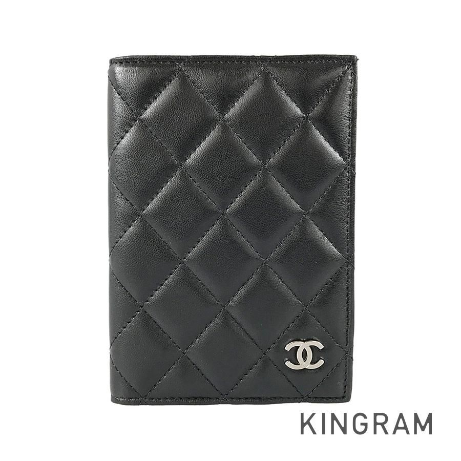 シャネル CHANEL マトラッセ ラムスキン パスポートケース sh
