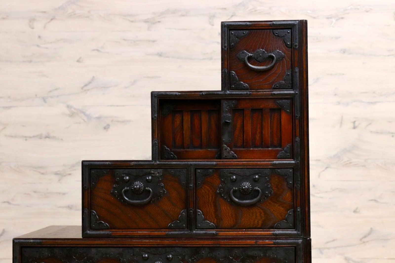 GMIH345○時代箪笥 階段箪笥 アンティーク 和家具 レトロ 店舗什器