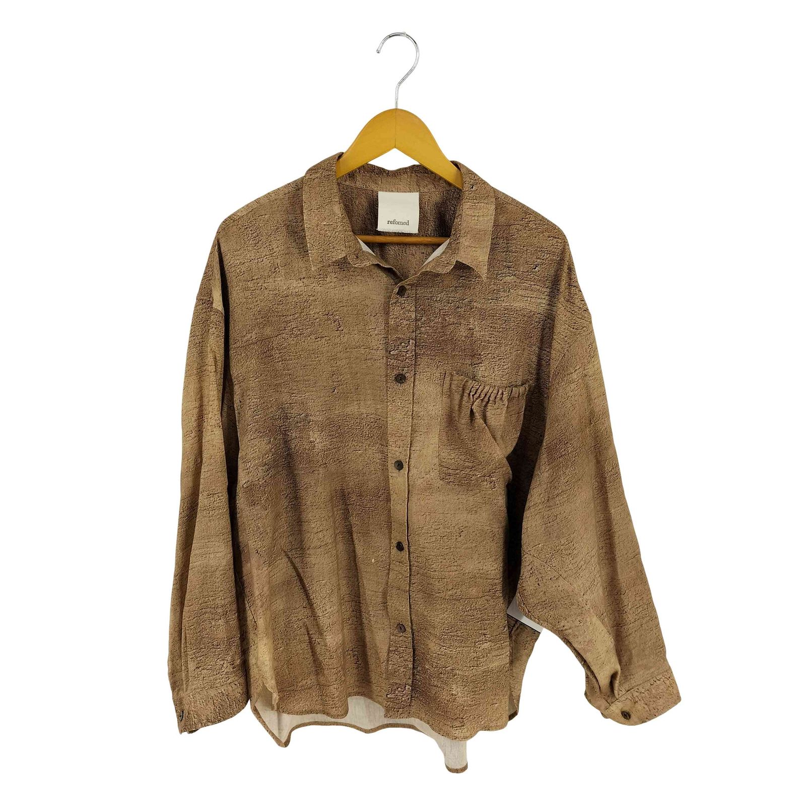ユーズドフルギ 古着 refomed 22 SS WRIST PATCH WIDE SHIRT ワイドシャツ メンズ JPN 2