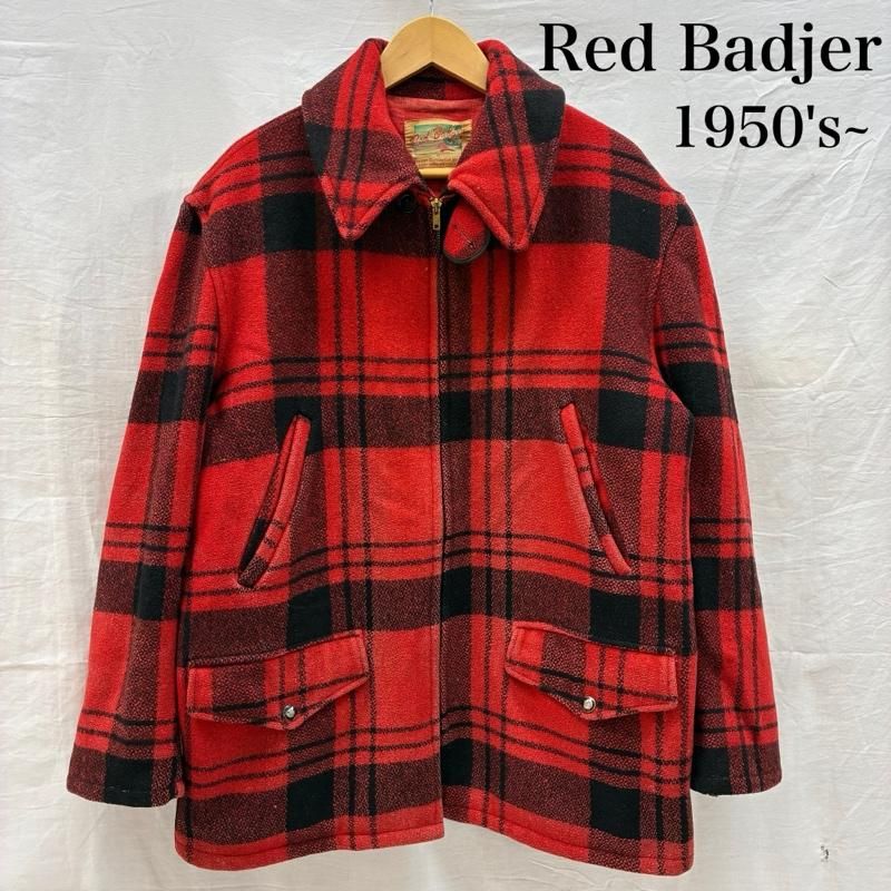 ヴィンテージ Red Badger 50 s チェック ウール ハンティング ジャケット メンズ ISItems 古着