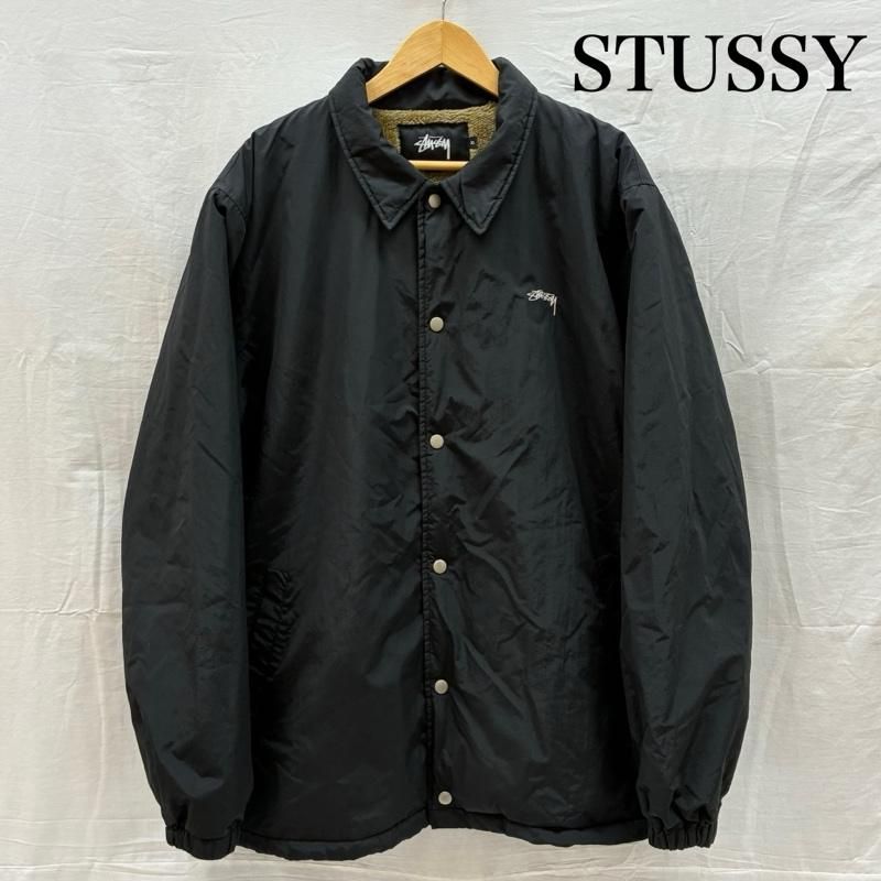 ステューシー Smooth Stock Coach JKT ストックロゴ 裏ボア ナイロン コーチジャケット 115313 メンズ XL ISItems 古着 50148997