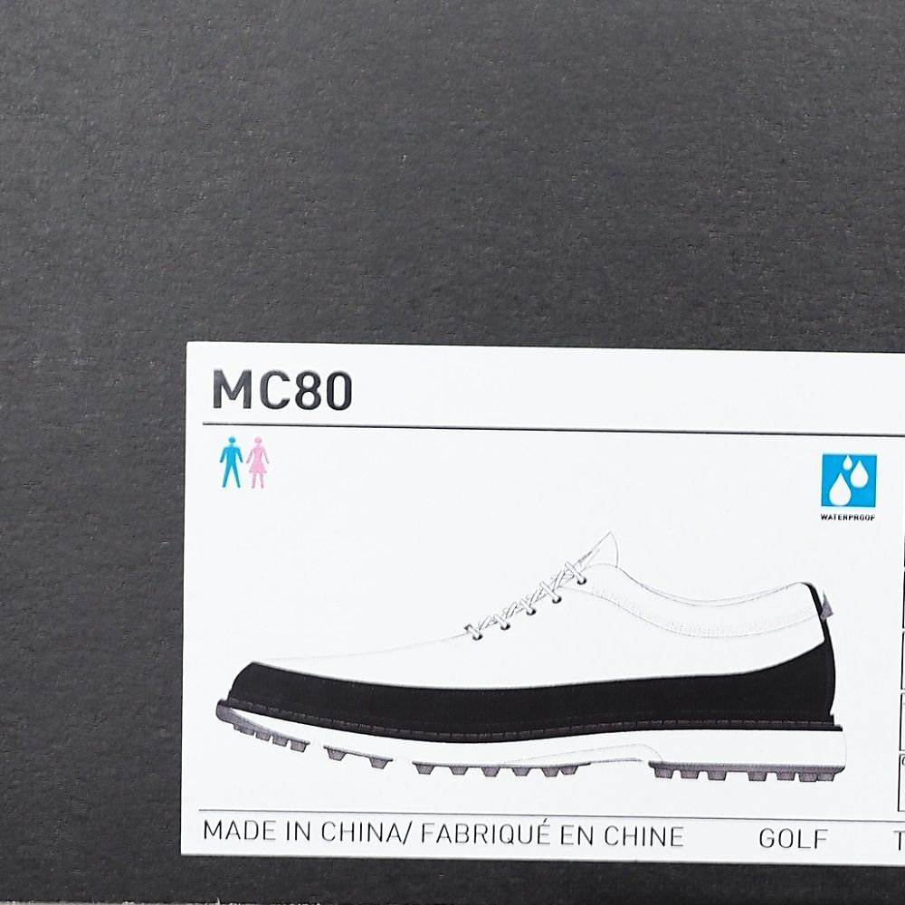  adidas MC 80 レザーゴルフシューズ スパイクレス サイズ 28 cm ホワイト ブラック ID 4750 アディダス メンズ 5 L 0688 S KEC 13 シューズ(男性用) ゴルフ