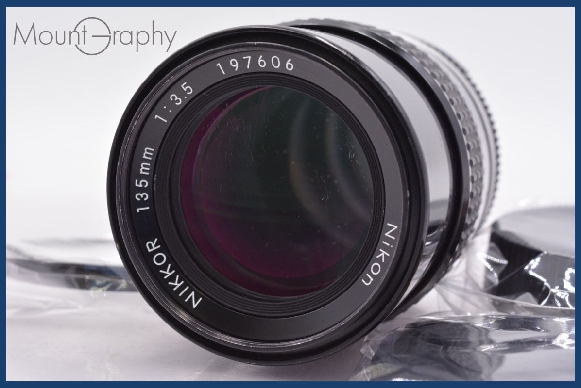 ニコン Nikon NIKKOR 135 mm F 3 5 Ai 前後キャップ レンズフィルター付 同梱無料 am 2187