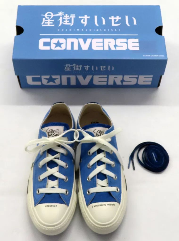 【送料無料，100%新品】 【中古】帽子 星街すいせい(イメージ) ALL STAR OX / Hoshimachi Suisei スニーカー ブルー 23.0cm 「バーチャルYoutuber ホロライブ 星街すいせい×CONVERSE」 ABCマート限定 Tシャツ・アパレル
