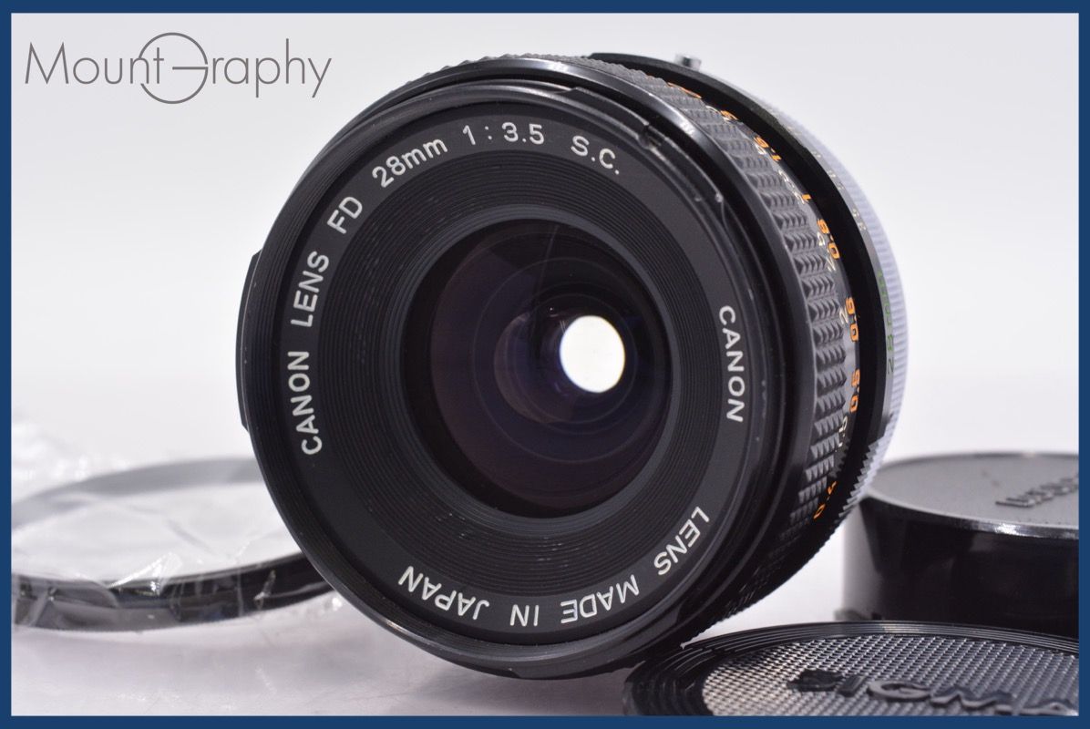 キヤノン Canon FD 28mm F3.5 S.C. 前後キャップ&レンズフィルター付