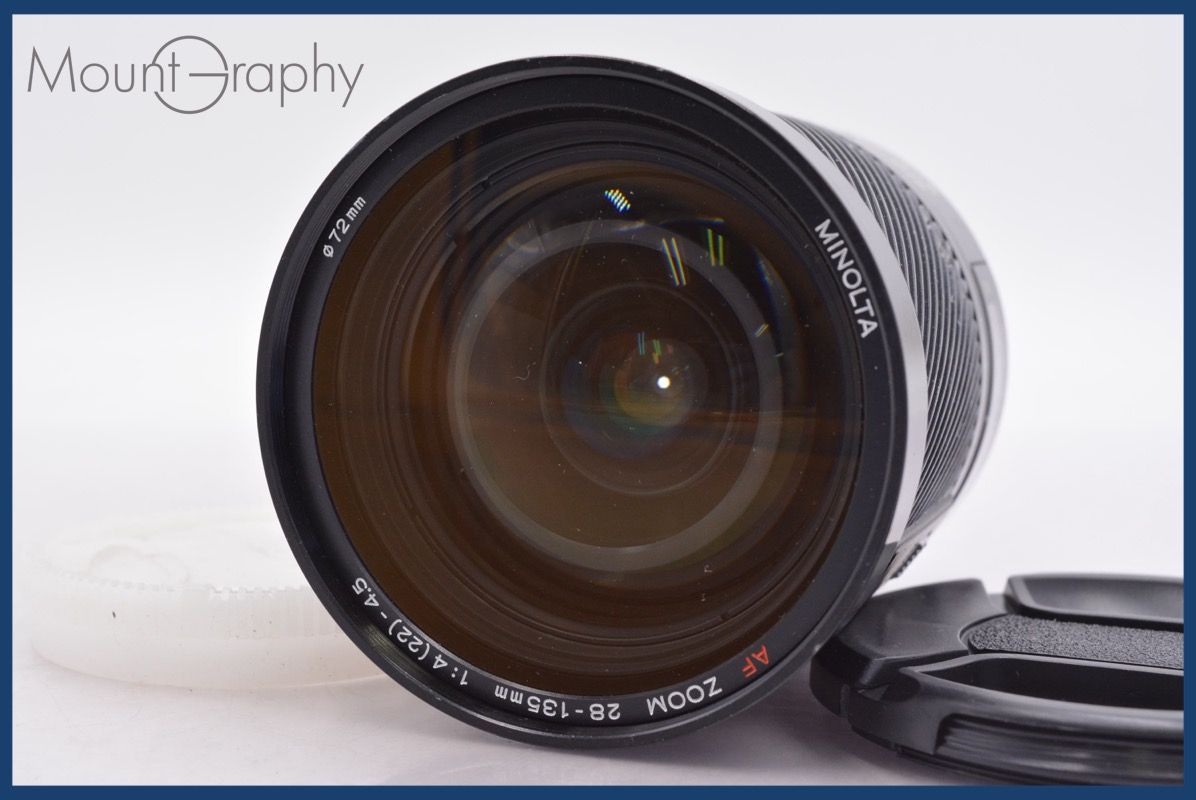 ミノルタ MINOLTA AF ZOOM 28-135mm F4-4.5 前後キャップ付 ☆完動☆同