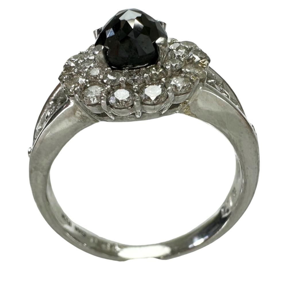 13.5号 ブラックダイヤモンド 0.94ct ダイヤモンド 0.78ct リング