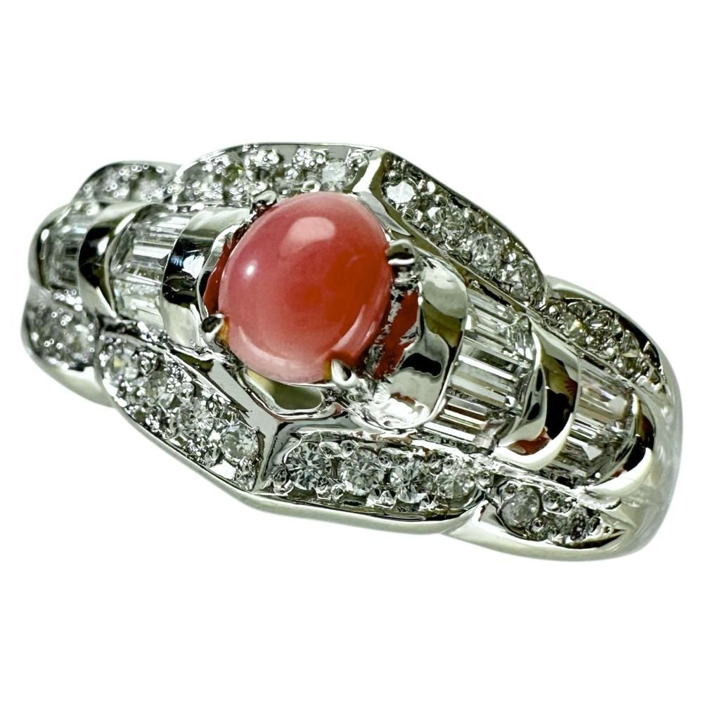 16号 コンクパール 0.38 ct ダイヤモンド リング 指輪 Pt 900プラチナ 5.9 g レディース NN