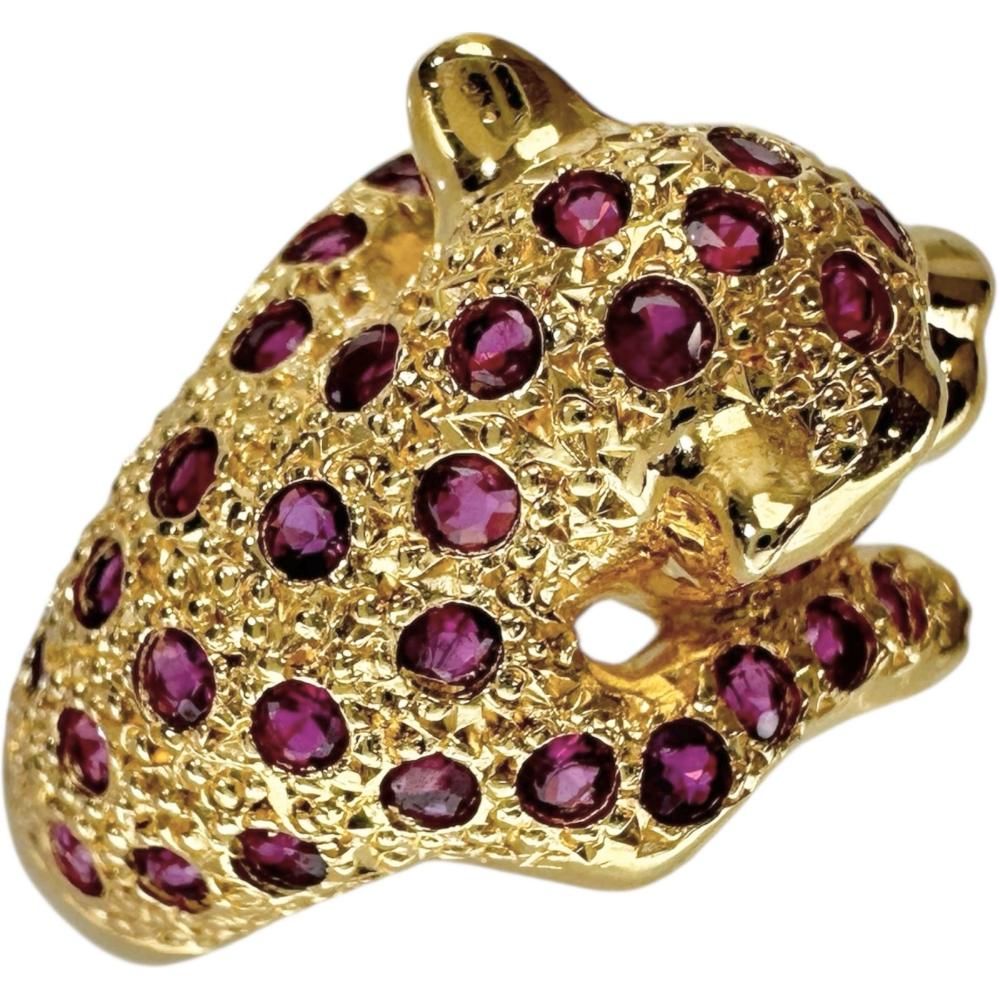 12号 パンサーモチーフ ルビー ダイヤモンド リング・指輪 K18ゴールド