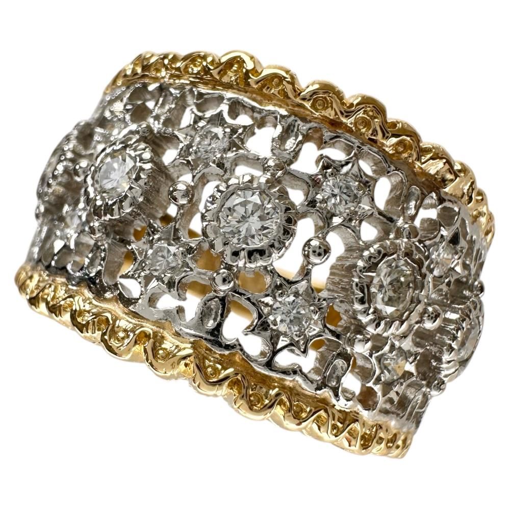 18号 Ambrose アンブローズ 透かし ダイヤモンド 0.41 ct リング 指輪 K 18ゴールド 18金 Pt 900プラチナ 9.3 g レディース NN