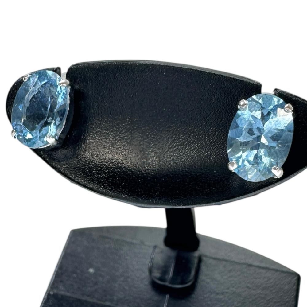 アクアマリン 0.64 0.73 ct ピアス Pt 900プラチナ 0.7 g レディース NN