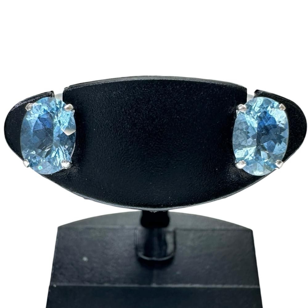 アクアマリン 0.64 0.73 ct ピアス Pt 900プラチナ 0.7 g レディース NN