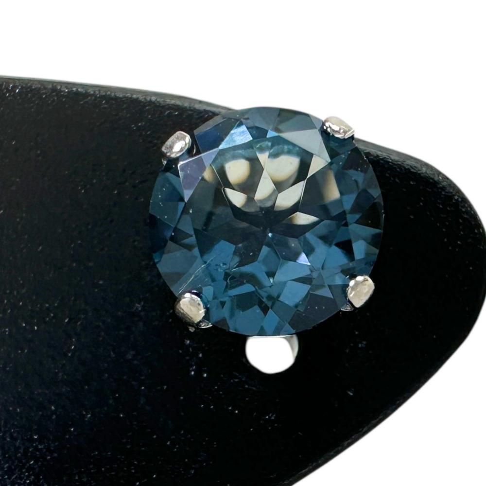 ロンドンブルートパーズ 0.50×2ct ピアス Pt900プラチナ 0.6g