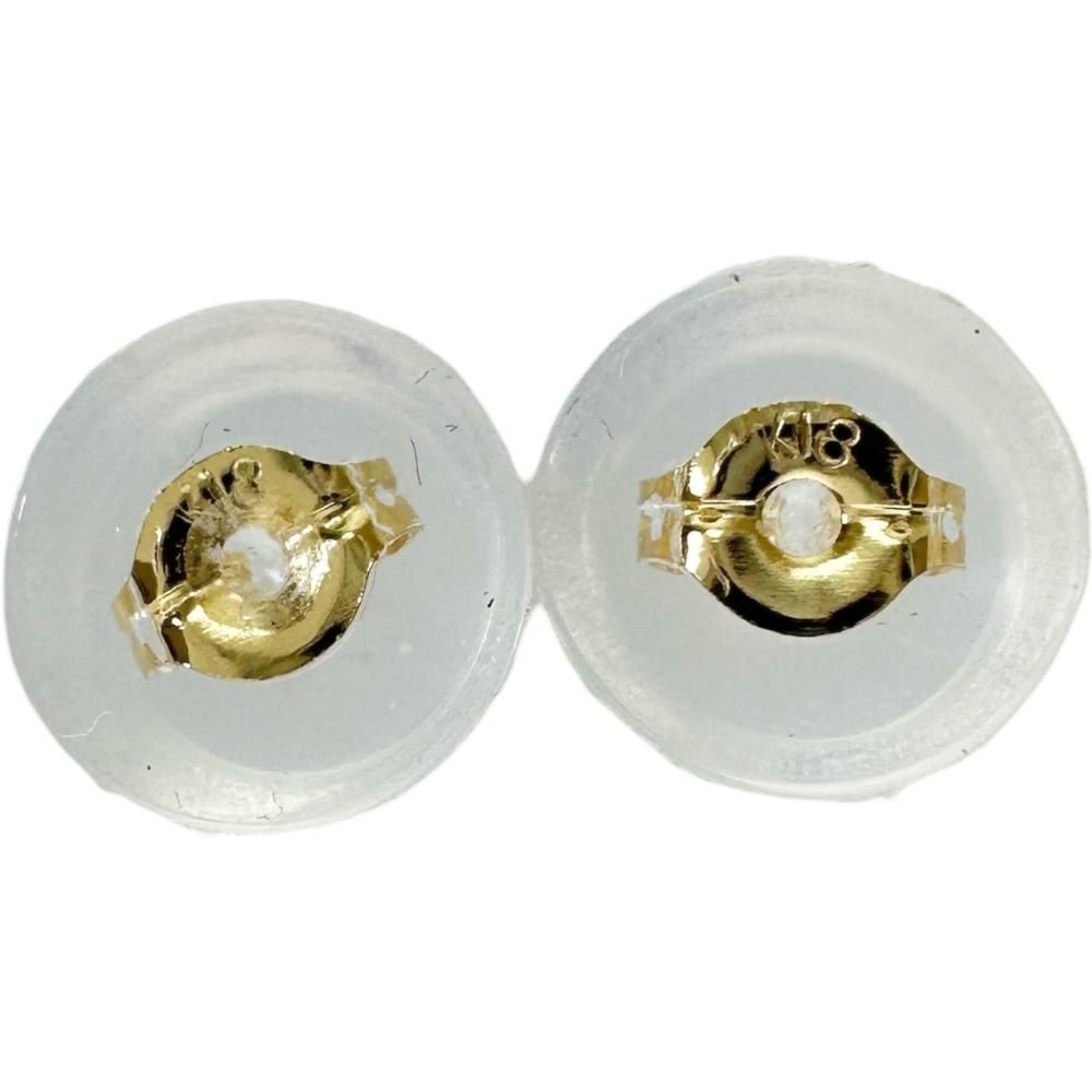  フラワーモチーフ ブルートパーズ 2 ピアス K 18ゴールド 18金 1.1 g レディース NN ピアス(両耳用) アクセサリー