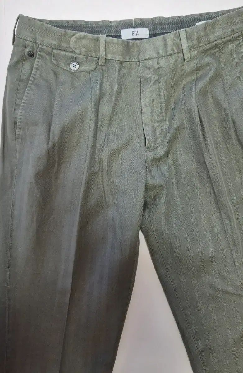 GTA ヘリンボーン ワンタック チノパンツ オリーブ 安い 48 GTA（ジー