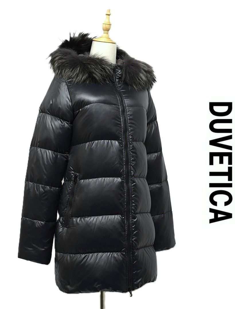 C520 DUVETICA Kappa ダウンコート ラクーンファー 40 青緑 - メルカリ